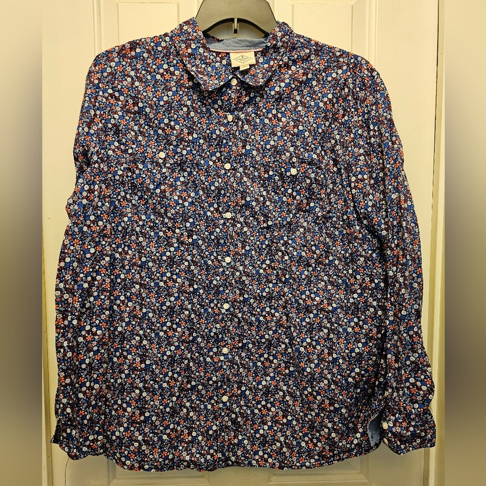 St. John's Bay Floral Button Up Blouse - 2X
